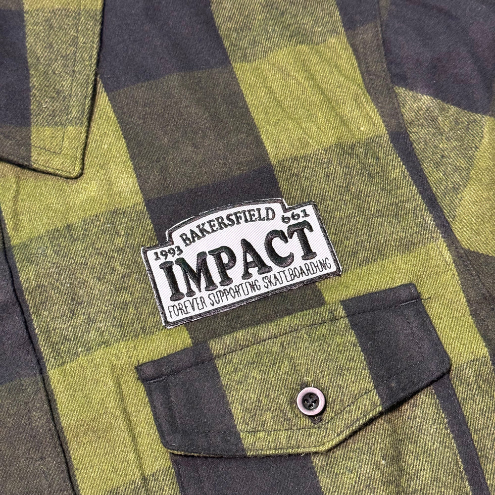 IMPACT Motto Patch Flannel Green/Black