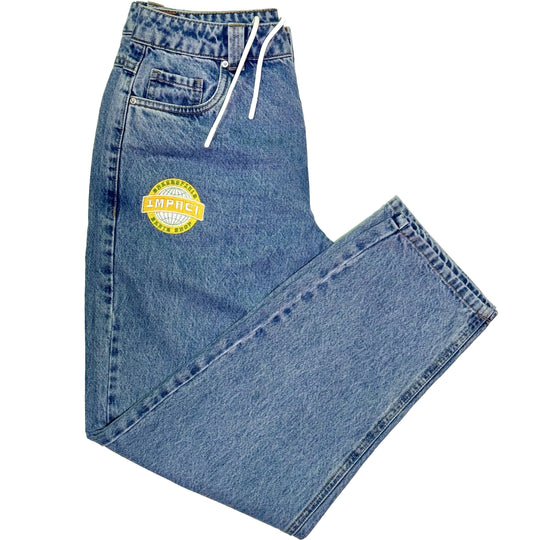 IMPACT Loose Denim Pants Light Blue