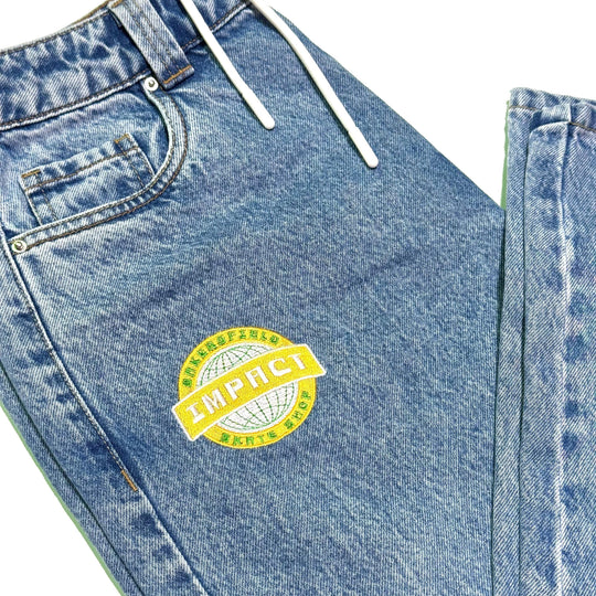 IMPACT Loose Denim Pants Light Blue