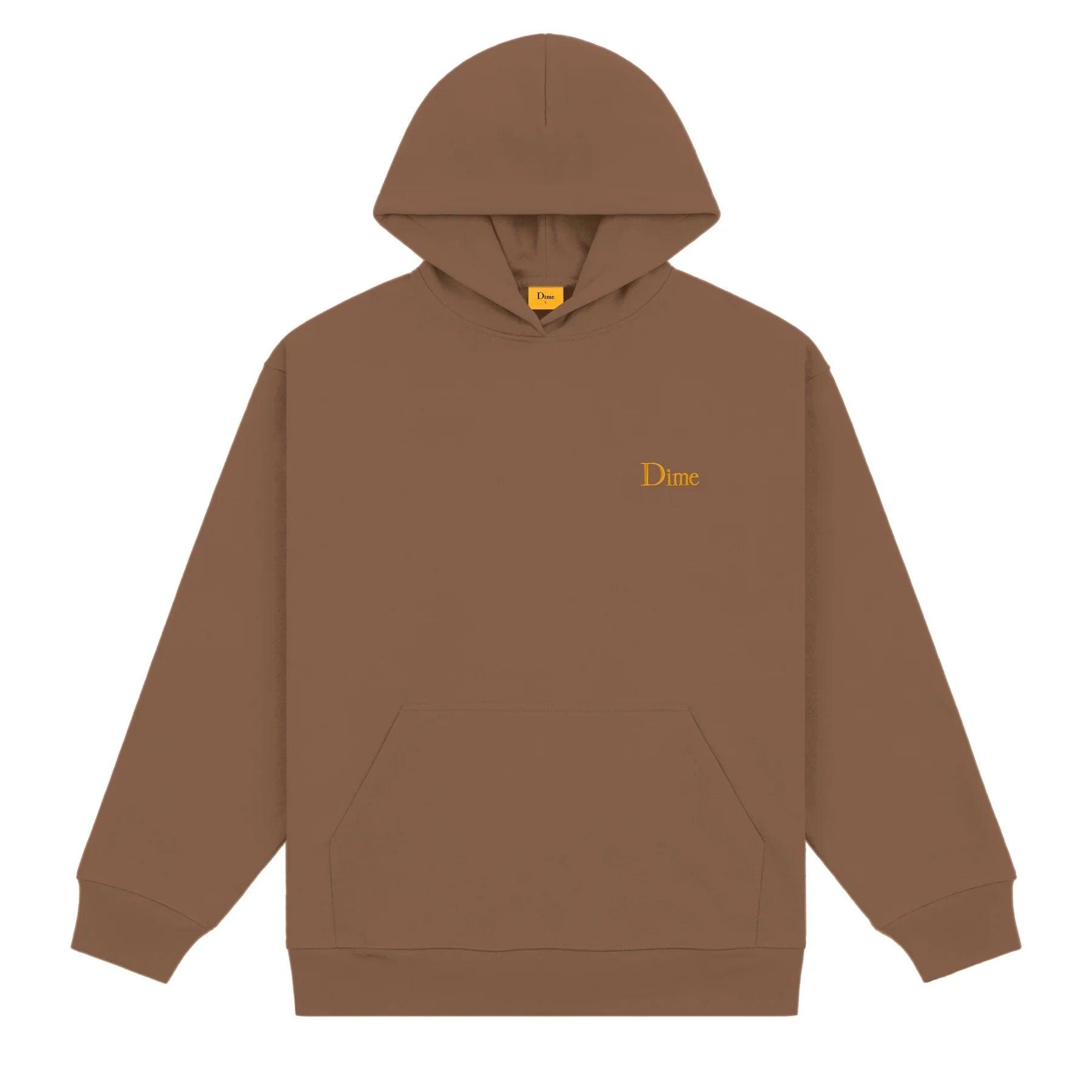 DIME Classic Small Logo Hoodie Brown – Impact Skate