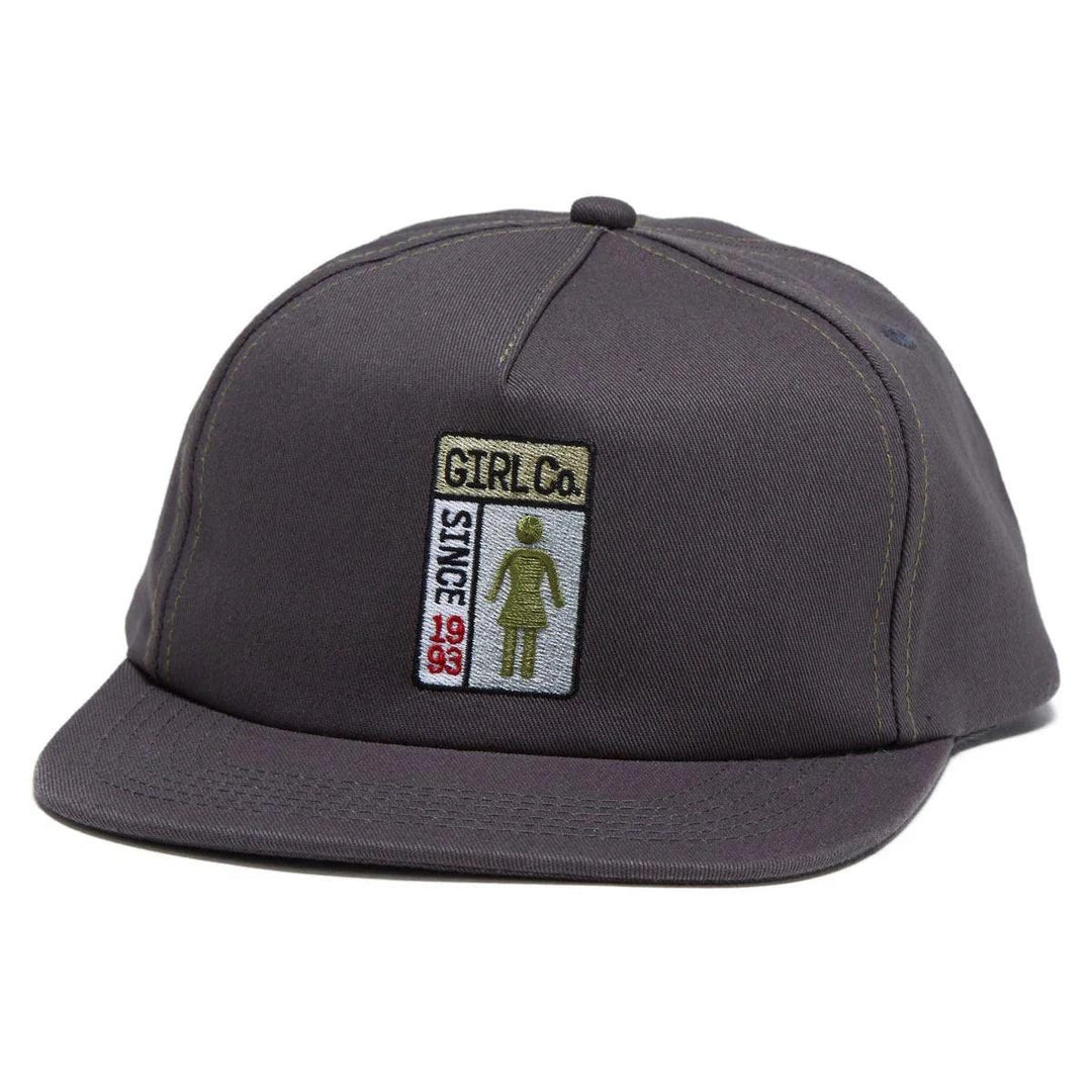 GIRL Grid Box 5 Panel Hat Grey - Impact Skate