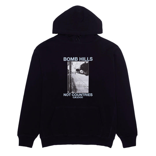 GX1000 Bomb Hills Not Countries Hoodie Black/Powder Blue