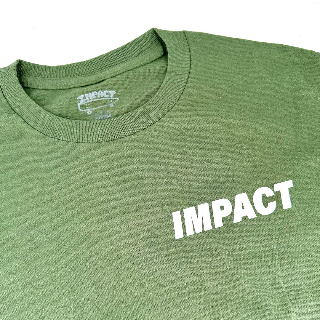 IMPACT Small Logo Tee Military Green