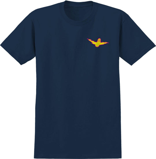 KROOKED Bird Lightening Tee Navy/Yellow/Magenta