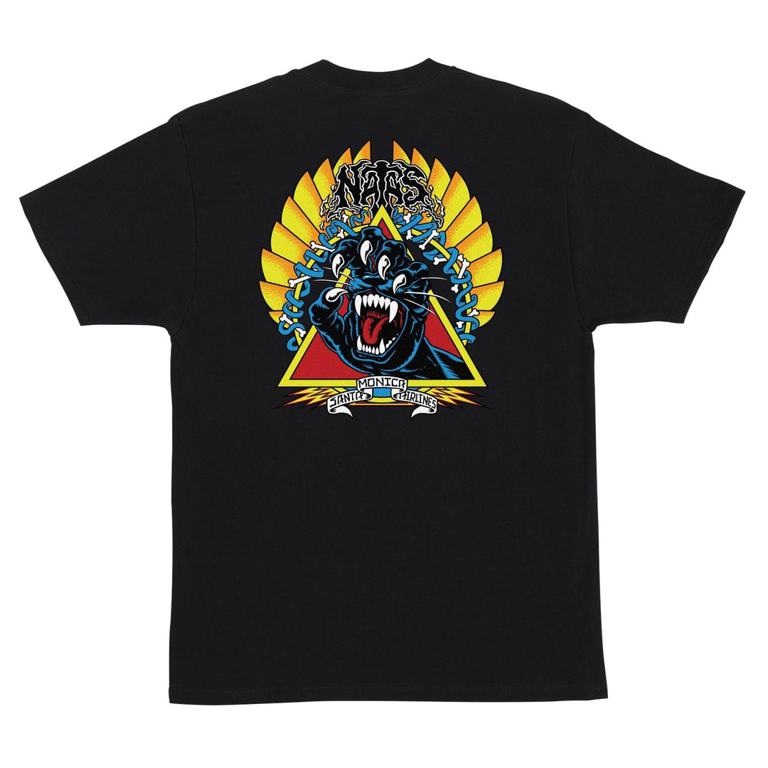 SANTA CRUZ Natas Screaming Panther Tee Black - Impact Skate