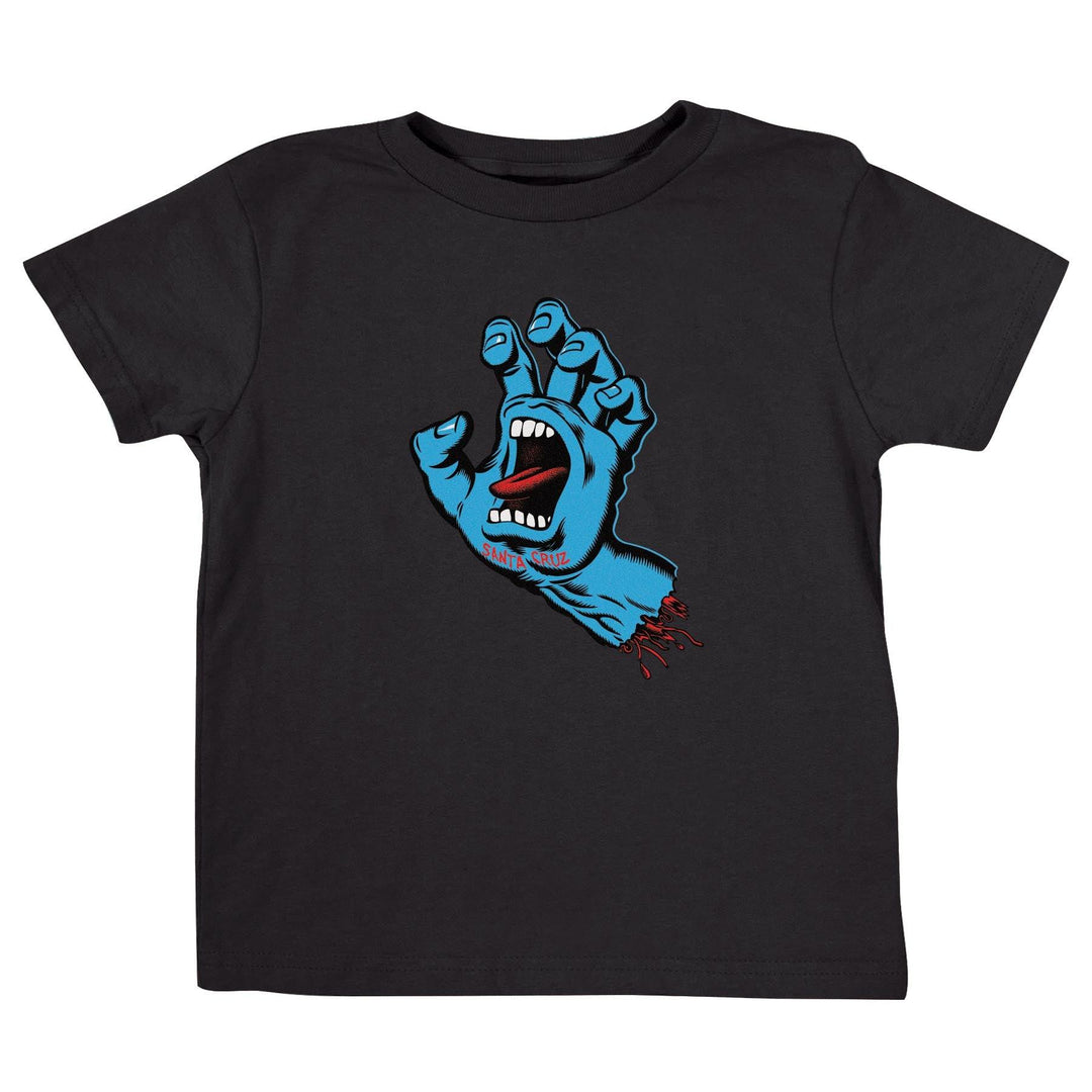 SANTA CRUZ Toddler Screaming Hand Front Tee Black - Impact Skate