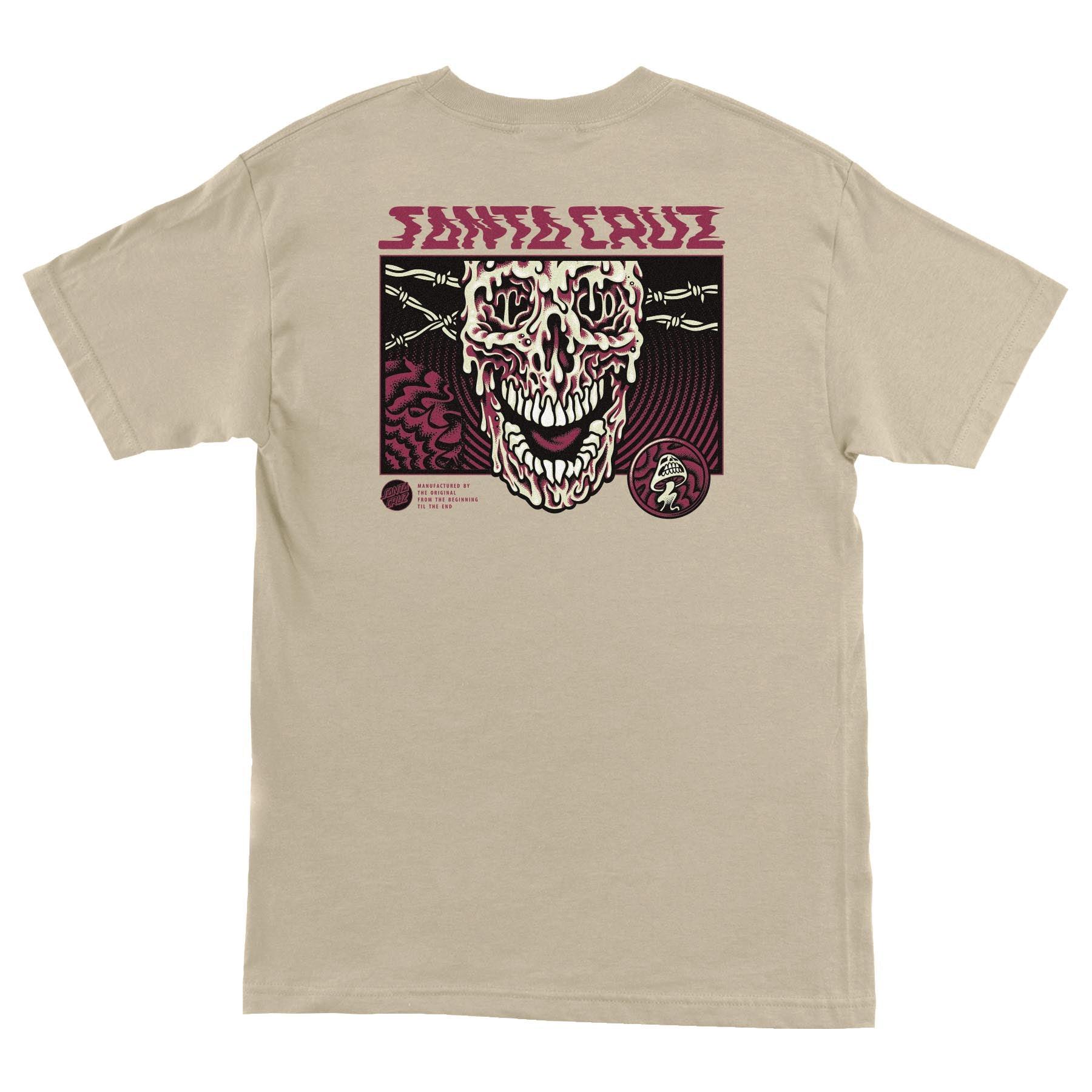 SANTA CRUZ Toxic Skull Tee Light Sand