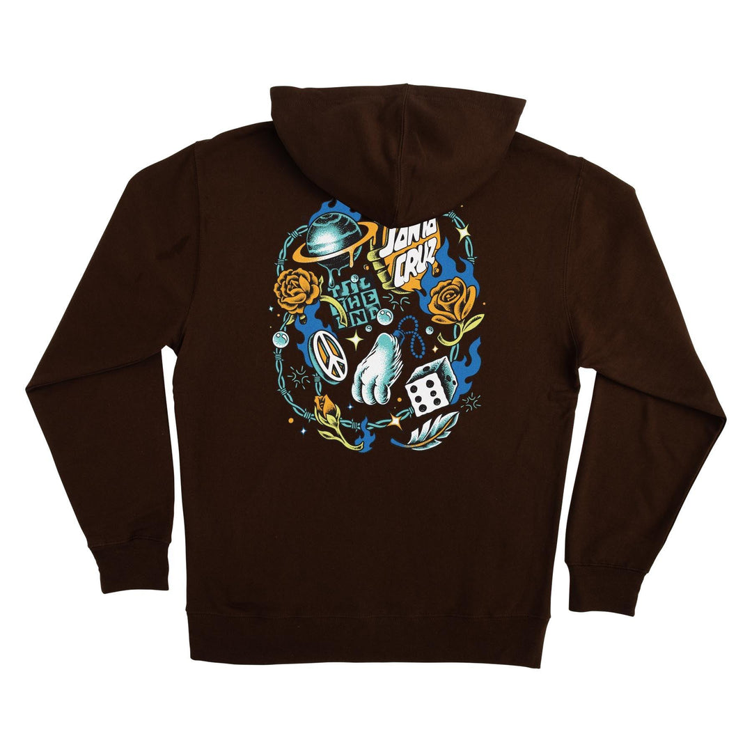 SANTA CRUZ Women's Lucky Day Hoodie Brown