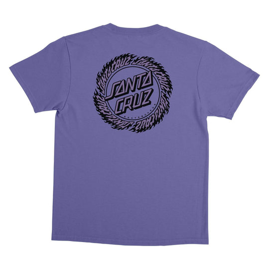 SANTA CRUZ Youth Flame Ringed Dot Tee Violet