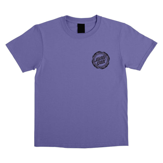 SANTA CRUZ Youth Flame Ringed Dot Tee Violet