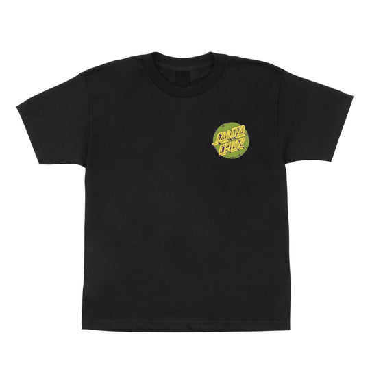 SANTA CRUZ Youth Scrawl Fill Dot Tee Black