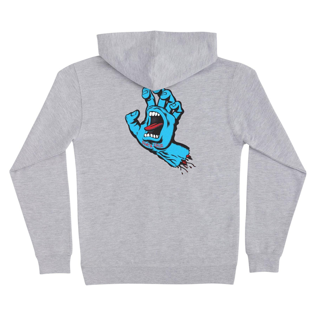 SANTA CRUZ Youth Screaming Hand Pullover Hoodie Grey Heather