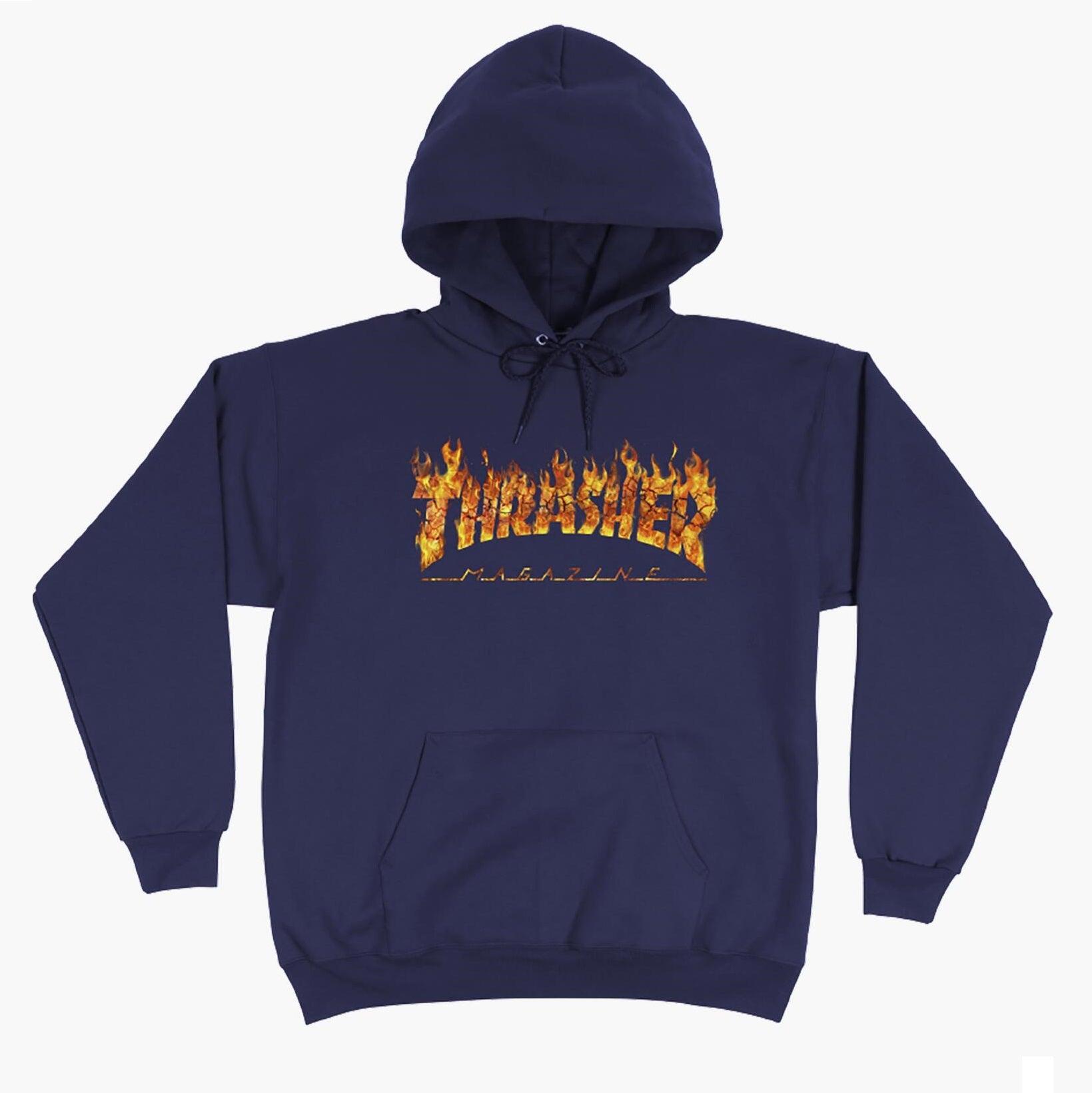 Navy 2025 thrasher hoodie