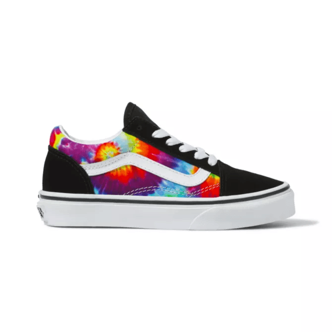 VANS Kid's Old Skool (Spiral Tie Dye) Multi/True White - Impact Skate