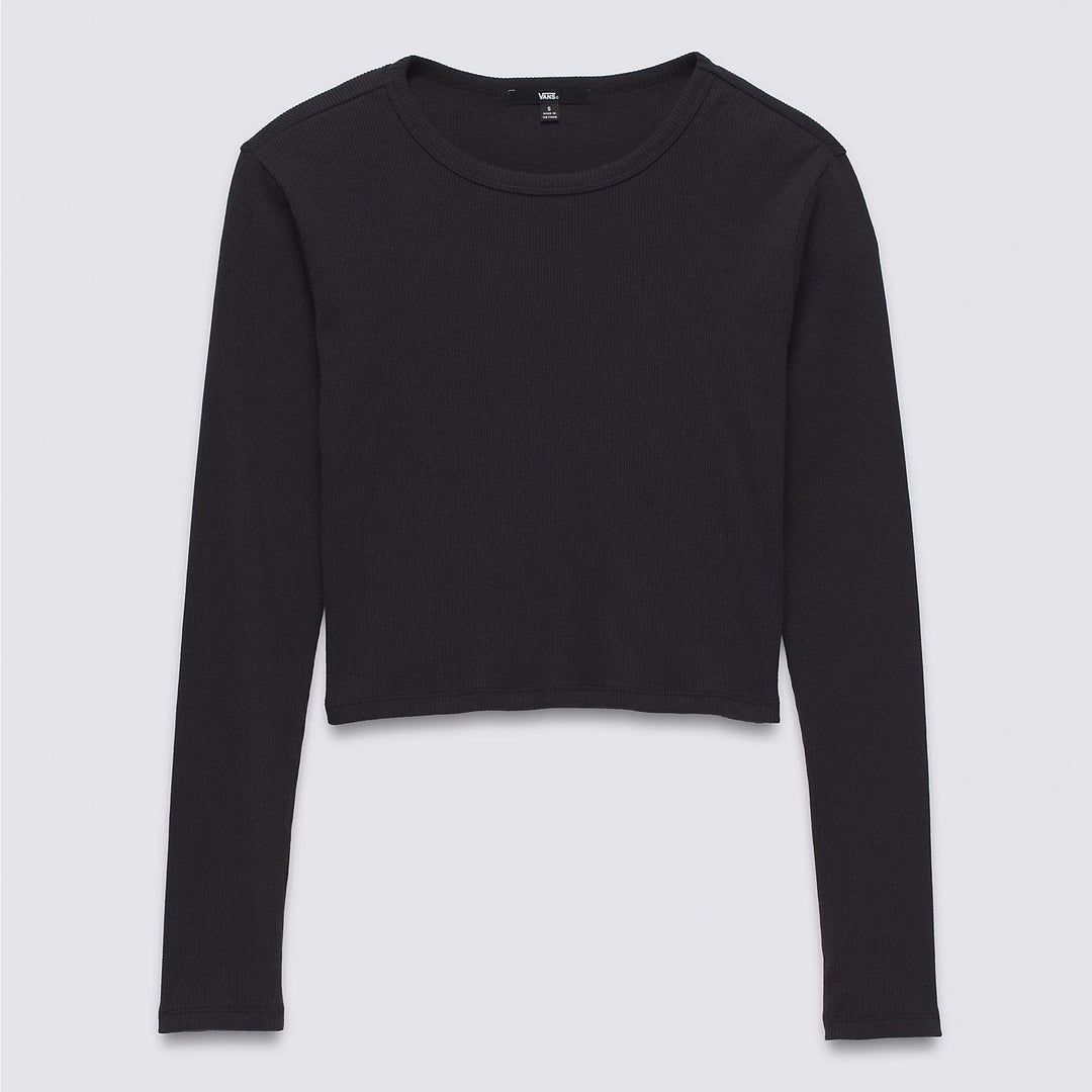 VANS Women's Drew Rib Longsleeve Top Black